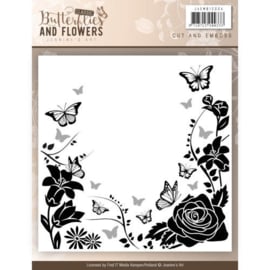 JAEMB10004 Embosmal - Classic Butterflies and Flowers - Jenine's Art