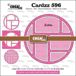 CLCZ596 Crealies - Cardzz - Frame & Inlay Zelda (11,5x11,5cm)