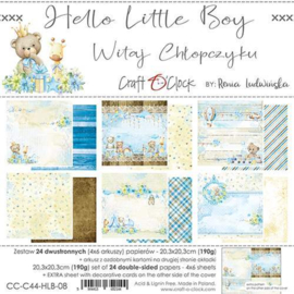 CC-C44-HLB-08 Craft O' Clock -Hello Little Boy - Paperpad 20,3 x 20,3 cm