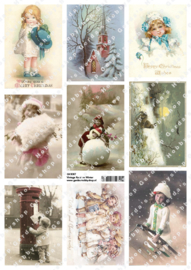 GH3067 Vintage vel - Winter/Kerst - Gerda's Hobbyshop