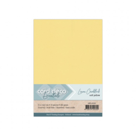 LKK-A5101 Linen Cardstock - A5 - Zachtgeel