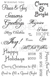 SS039 Holiday Greetings Clearstempel - Flourish