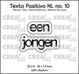 Crealies Texto Positivo een jongen - NL (H) POSNL10 20x8 - 36x14 mm