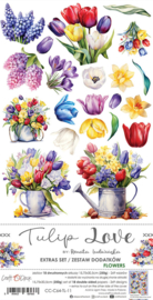 TL11 Extras Set Flowers 15x30 cm Tulip Love -Craft o Clock