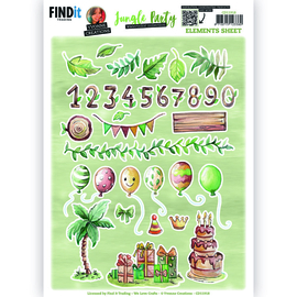 cd11918 3D  vel A4 - Jungle Party  - Yvonne Creations