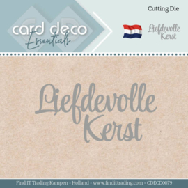 CDECD0079 Snij- en embosmal Tekst NL - Liefdevolle Kerst - Card Deco