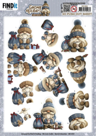 SB11052 3D Pushout Sheet - Berries Beauties - Gnomie Holidays - Navy