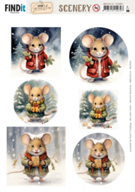 BBSC10114 - HJ246 Scenery Push out - Berries Beauties - Gifted Little Mice