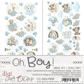 Craft O' Clock - Oh, Boy! - Digi Label Set