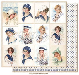 1356 Maja Design - Seaside - Ephemera Sheet - Lady - PAKKETPOST!