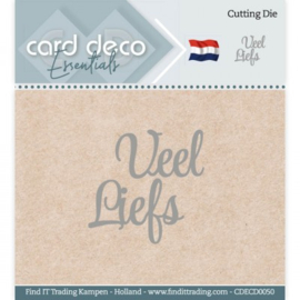 CDECD0050 Snij- en embosmal - Veel Liefs - Card Deco