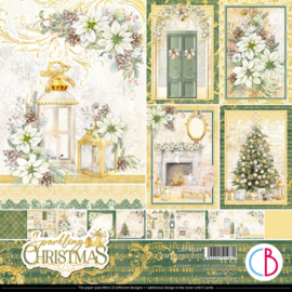 CBPM069 SPARKLING CHRISTMAS PAPER PAD 12"X12" 12/PKG