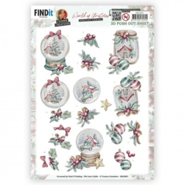 SB10823 3D Push-Out - Yvonne Creations - World Of Christmas - Christmas Globe