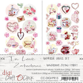 Craft O' Clock - Universal, In Love - Digi Label set