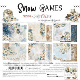 CC-F44-SWG-10 Craft O Clock Set of Papers 15x15 cm Snow Games