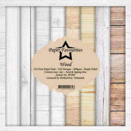 PF209 Paperpack Wood- 15x15cm - Paper Favourites