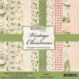 Vintage Christmas 8x8 Inch Paper Pack (RPM021)