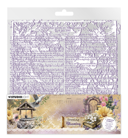 JMA-GB-ACS14 - Acetate Sheets White & dark purple Growing & Blooming nr.14