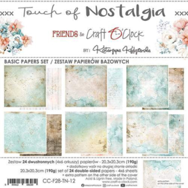 Craft O' Clock - Touch of Nostalgia - Basic Paper Set 20.3x20.3 cm - CC-F28-TN-12