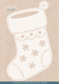 CDEST041 Stencil - Card Deco Essentials - Frosted Gold Sock - A5