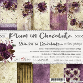 Plum in Chocolate - Paperpad 20.5 x 20.5 cm - Craft O' Clock