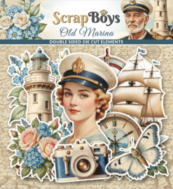 SB-MARI-12 ScrapBoys Die Cut Elements Old Marina