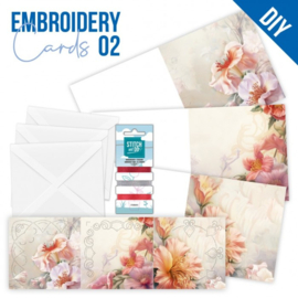 STDOPP002 Stitch and Do Cards - Red Flowers
