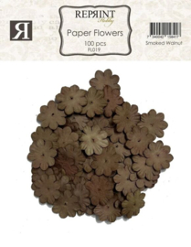 FL019 Reprint - Paper Flowers - Smoked Walnut