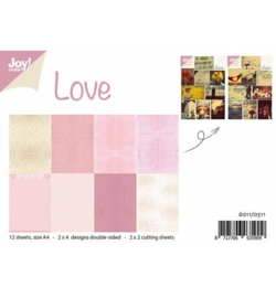 6011/0511 Paperbloc A4 a 12 vel - Love - Joy Crafts