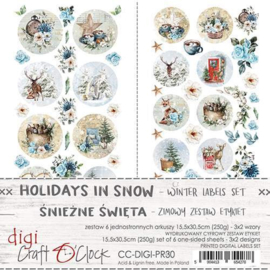 Craft O' Clock - Holidays in Snow - Digi Label Winter Set