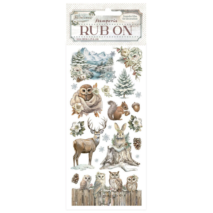 DFLRB180 Stamperia - The Owl's House - Rub-on 4x8,5 Inch Wildlife
