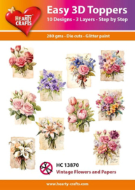 HC13870 Easy 3D Designs pakket Vintage Flowers and Papers