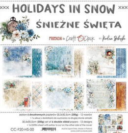 Craft O' Clock - Holidays in Snow - Paper Collection Set - 30.5 x 30.5 cm - PAKKETPOST!