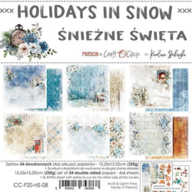 Craft O' Clock - Holidays in Snow - Paper Collection Set - 15.2 x 15.2 cm