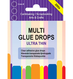 3.3150 - Multi Glue drops Ultra Thin - 8mm - 200 stuks