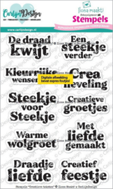 CDST-0167 CarlijnDesign Clear stamp Creatieve teksten