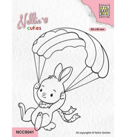 NCCS041 Clearstempel - Parachuting Bunny