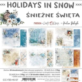 Craft O' Clock - Holidays in Snow - Paper Collection Set - 20.3 x 20.3 cm