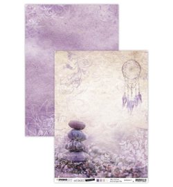 BASISJMA11 Achtergrondpapier A4 dubbelzijdig - Jenine's Mindful Art Time to Relax - Studio Light