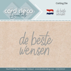 CDECD0120 Snij- en embosmal -  De beste wensen - Card Deco