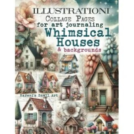 Maremi's Small Art - Illustiationi Collage Pages for Art Journaling - Whimsical Houses & Backgrounds
