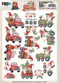 CD12213 3D Cutting Sheets - Yvonne Creations - Gnome for Christmas - Gnome Transport