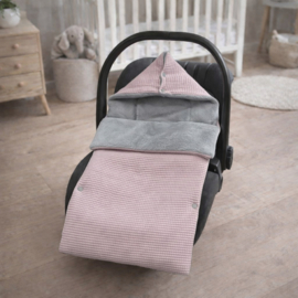 Voetenzak - Poeder Roze / Licht Grijs