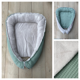 Babynestje - Sapphire / Cuddle Fleece Licht Grijs