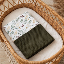 Dekentje - Army / Vintage Flowers