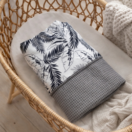 Dekentje - Donker Grijs / Tropical Flowers