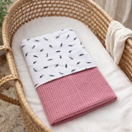 Dekentje - Oud Roze / Veertjes