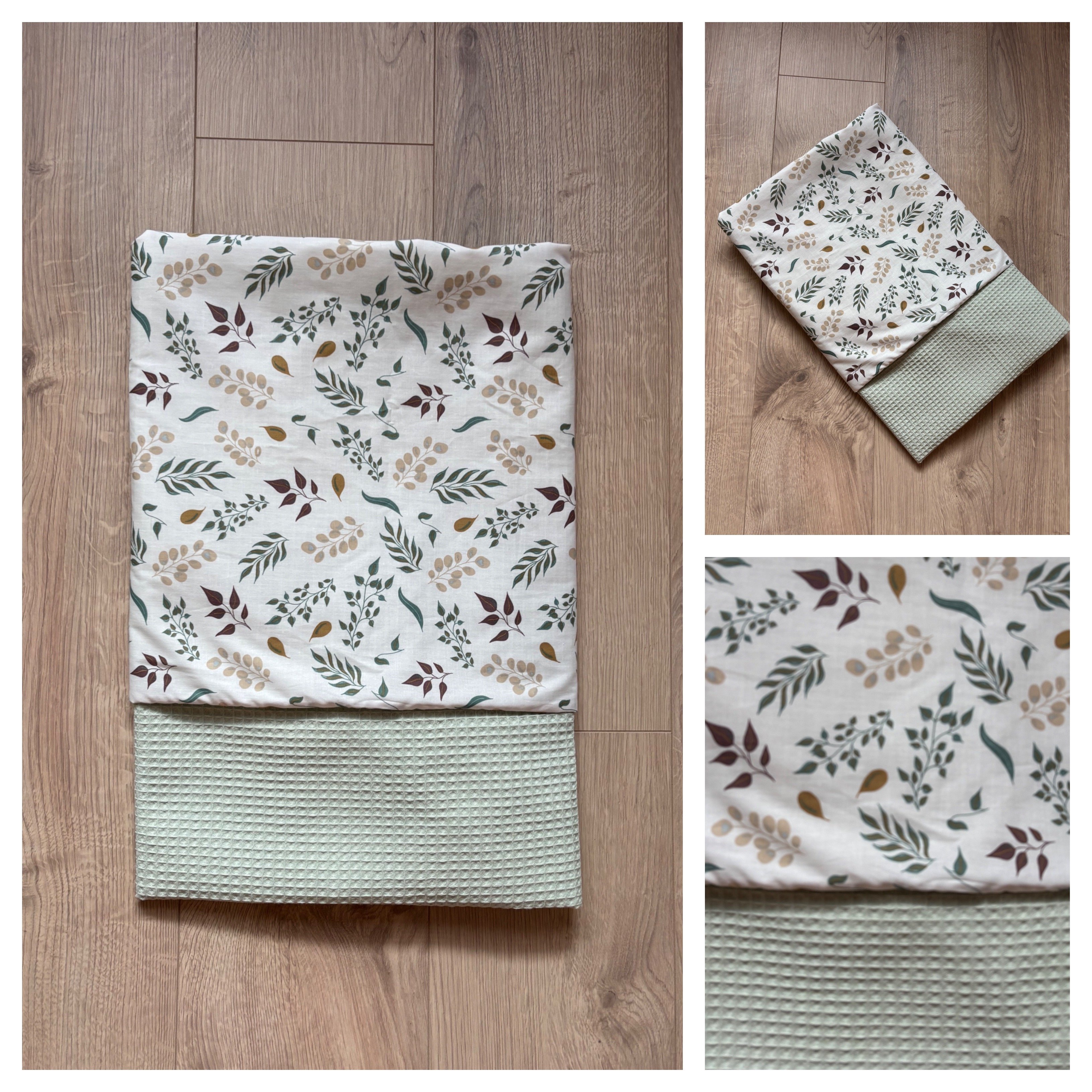 Dekentje - Oud Groen / Vintage Flowers