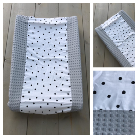 Aankleedkussen hoes - Poeder Grijs / Dots