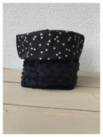 Commode mandje - Zwart / Driehoekjes